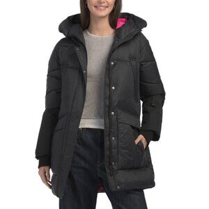 PAJAR Black Heirani Mid Length Quilted Parka
